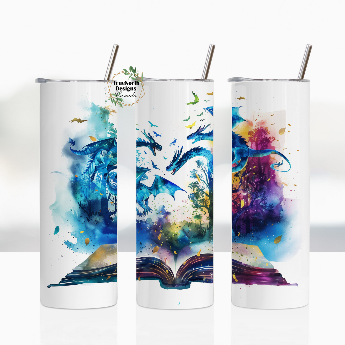 Dragon Book Lover Fantasy Tumbler