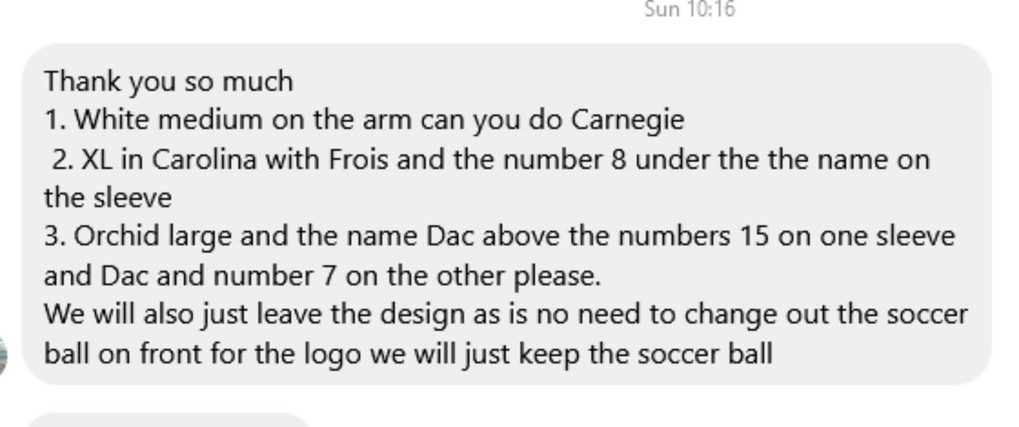 CUSTOM ORDER - Ashleigh Dac