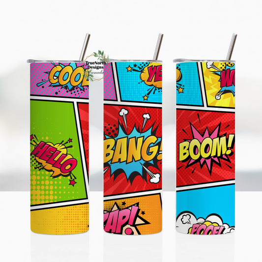 Comic Book Pop Art Style Tumbler