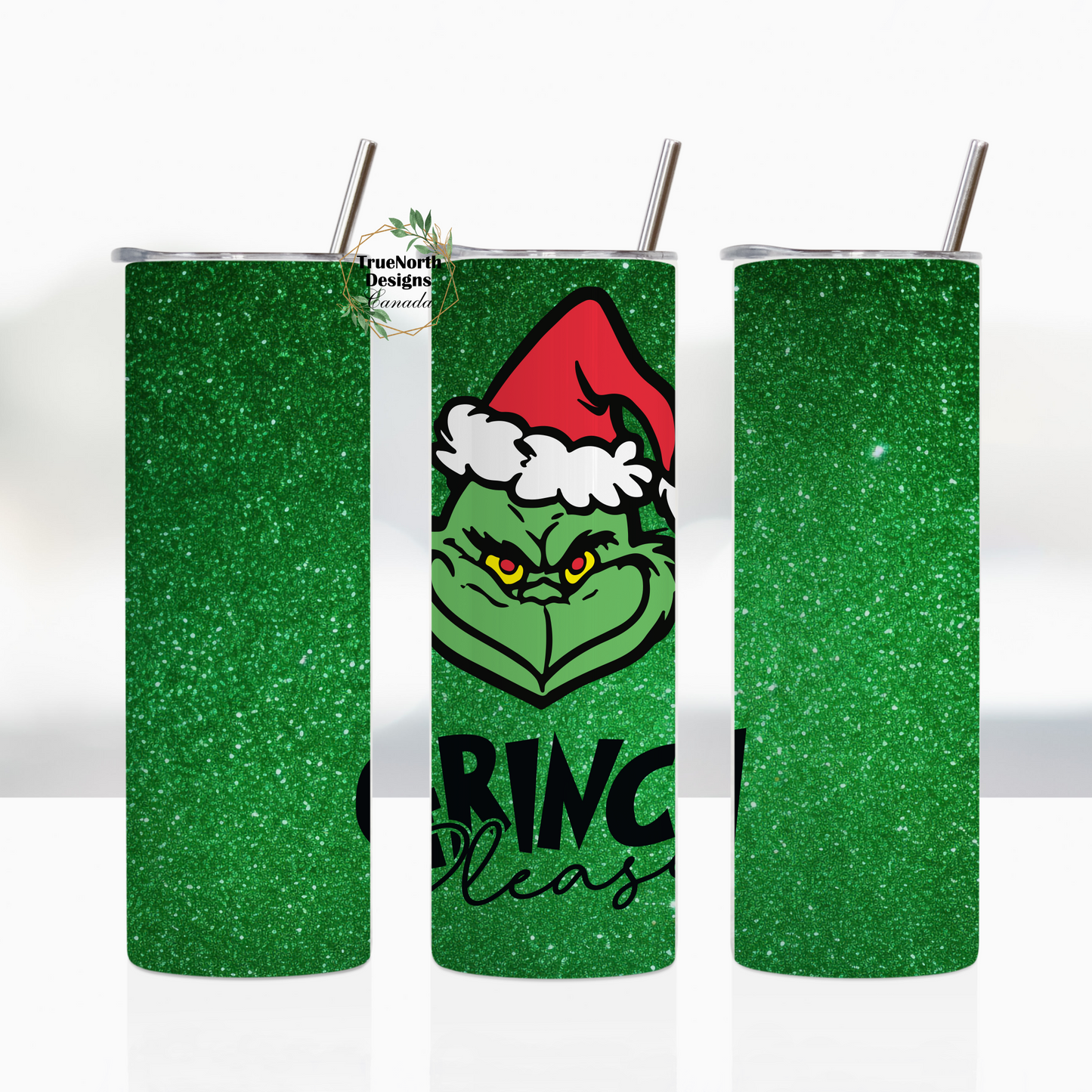 Grinch Please Christmas Tumbler