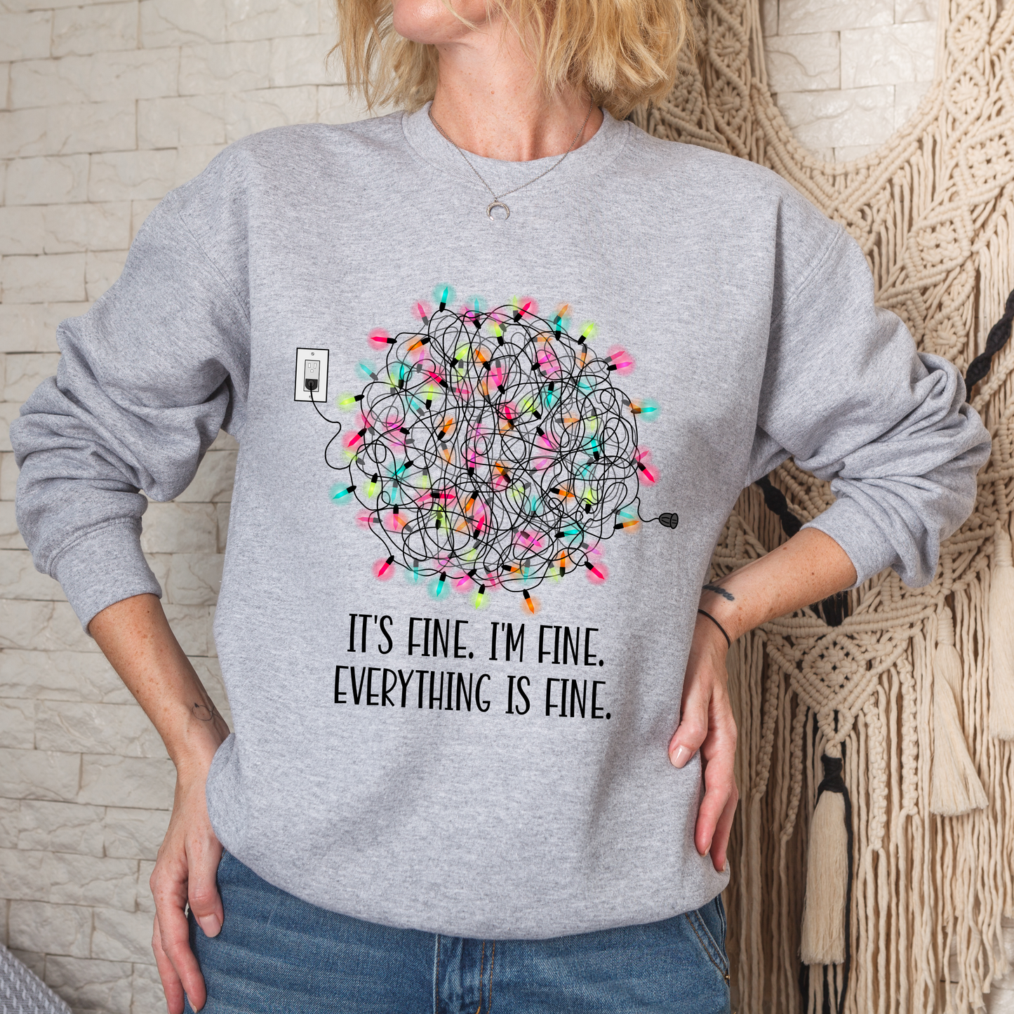 It's Fine, I'm Fine, Everything is Fine Christmas Lights