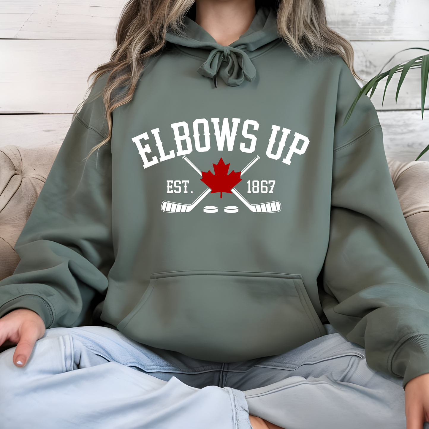 Elbows Up Hockey Sticks