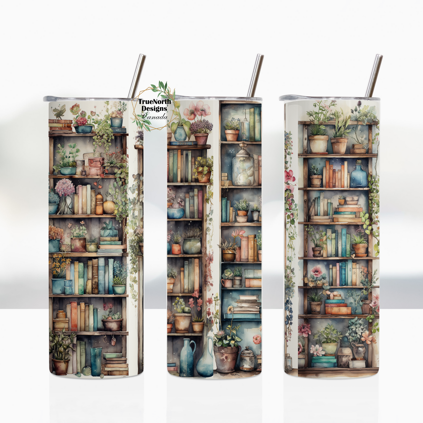 Vintage Bookshelves Tumbler