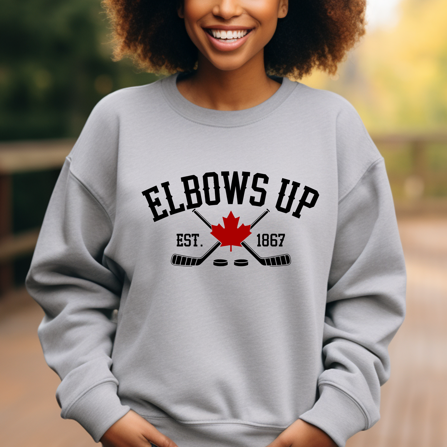 Elbows Up Hockey Sticks