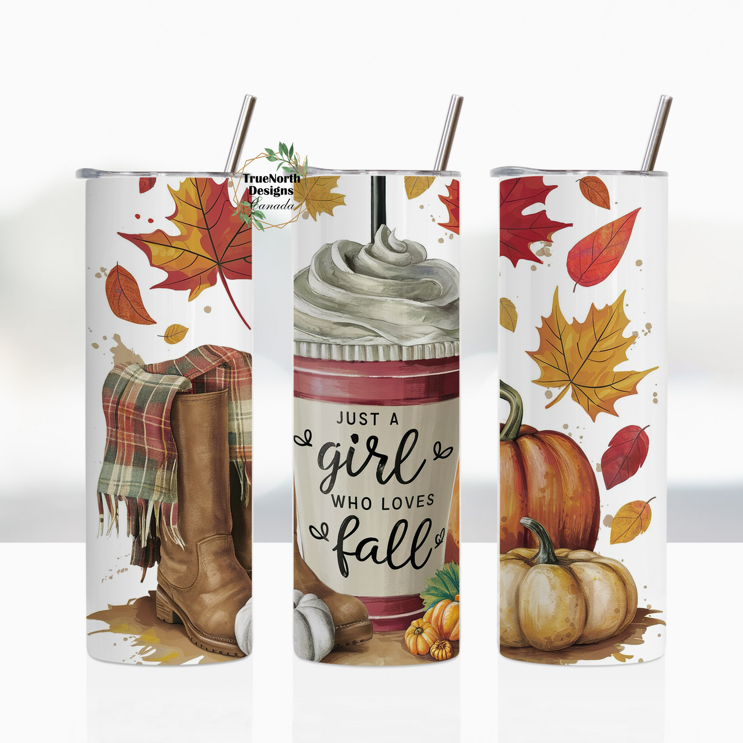 Just A Girl Who Loves Fall Tumbler