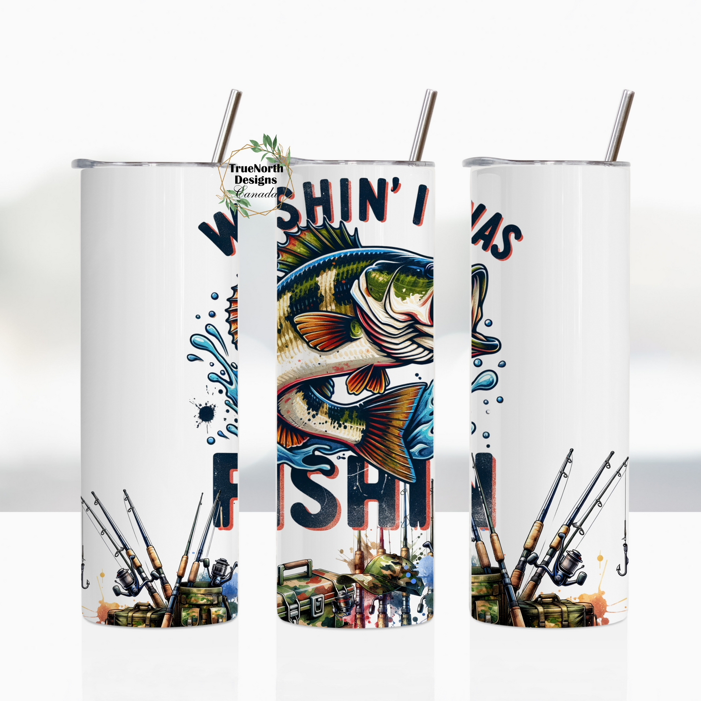 Wishing I Was Fishing Tumbler