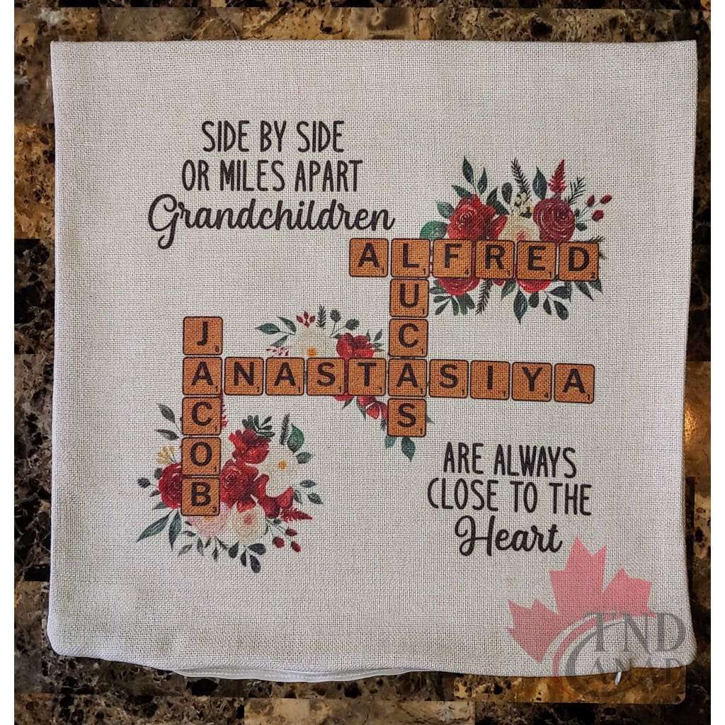Family Scrabble Pillow TNDCanada