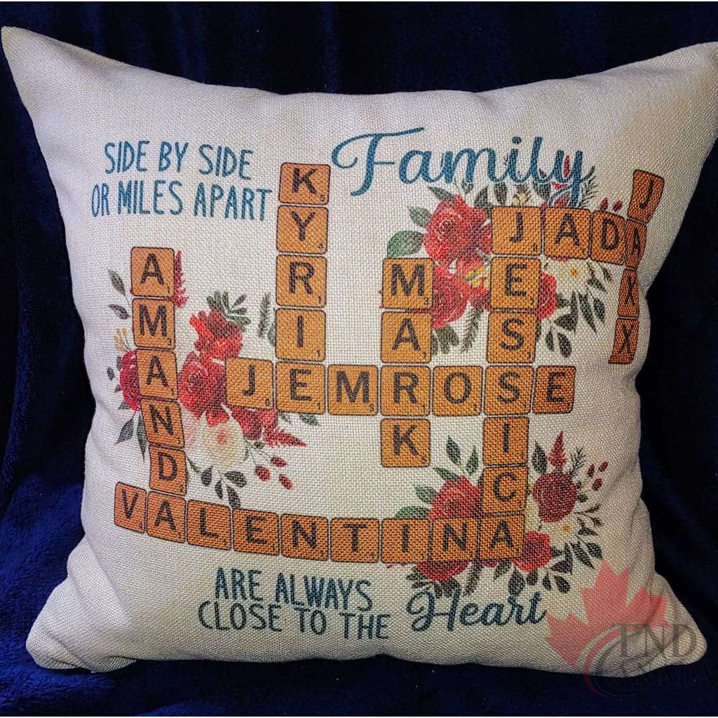 Family Scrabble Pillow TNDCanada