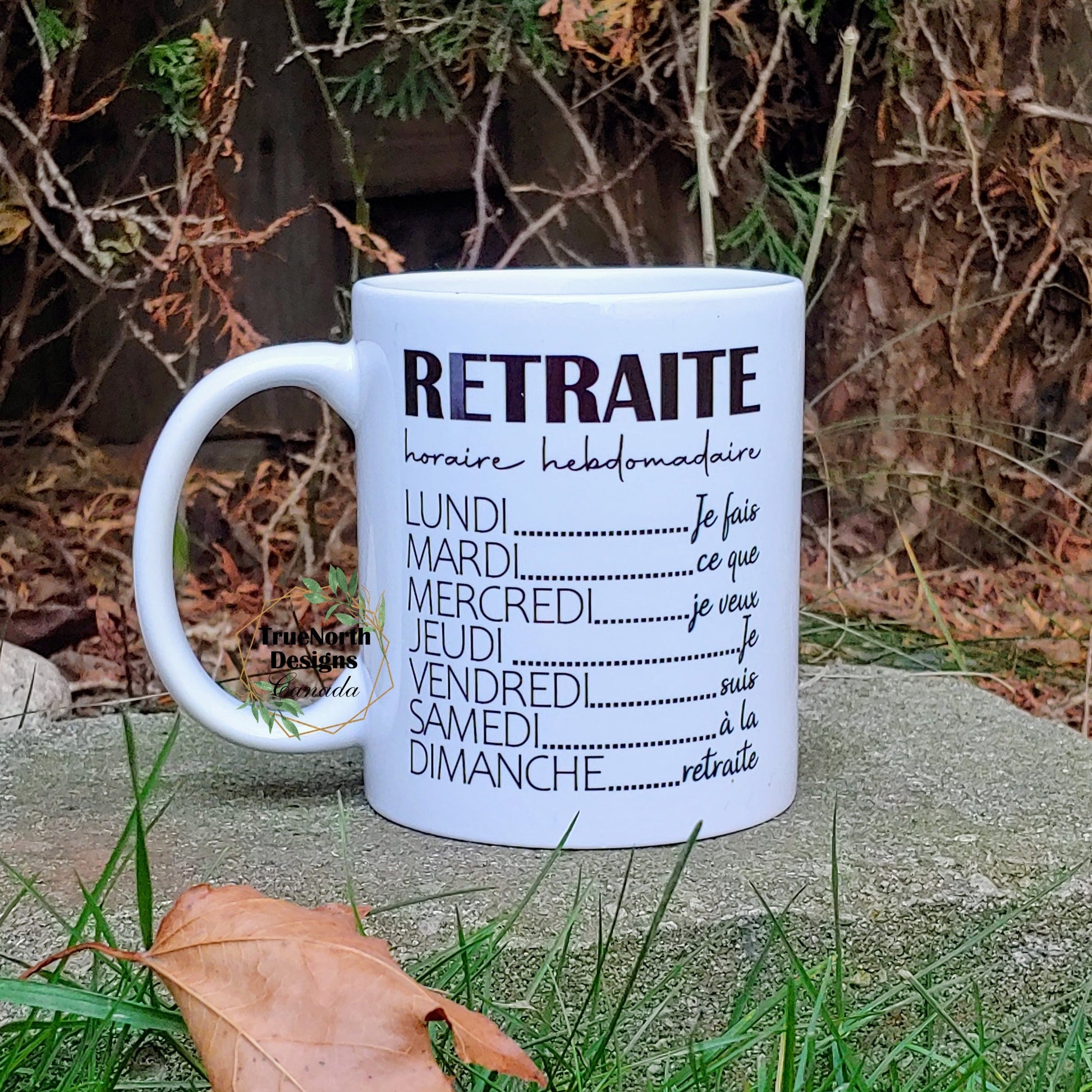 Retraite: Horaire Hebdomadaire Mug TNDCanada