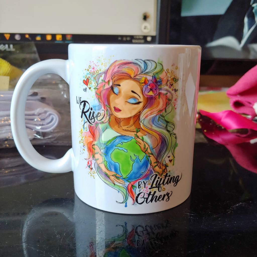 We Rise by Lifting Others (11oz white mug w/design on one side) TNDCanada