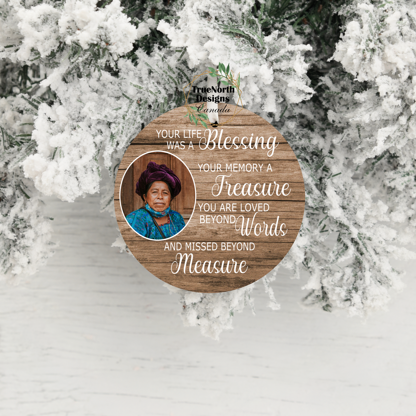 Your Life Was A Blessing Memorial Photo Ornament TNDCanada