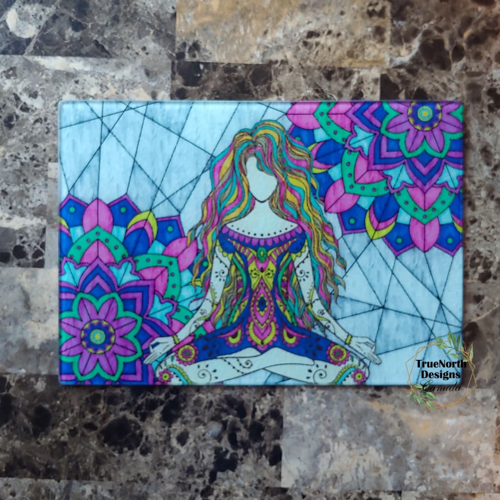 Zen Lady Stained Glass Cutting Board TNDCanada