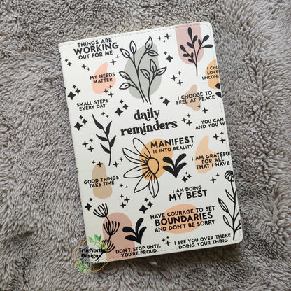 Daily Reminders Faux Leather Style Journal