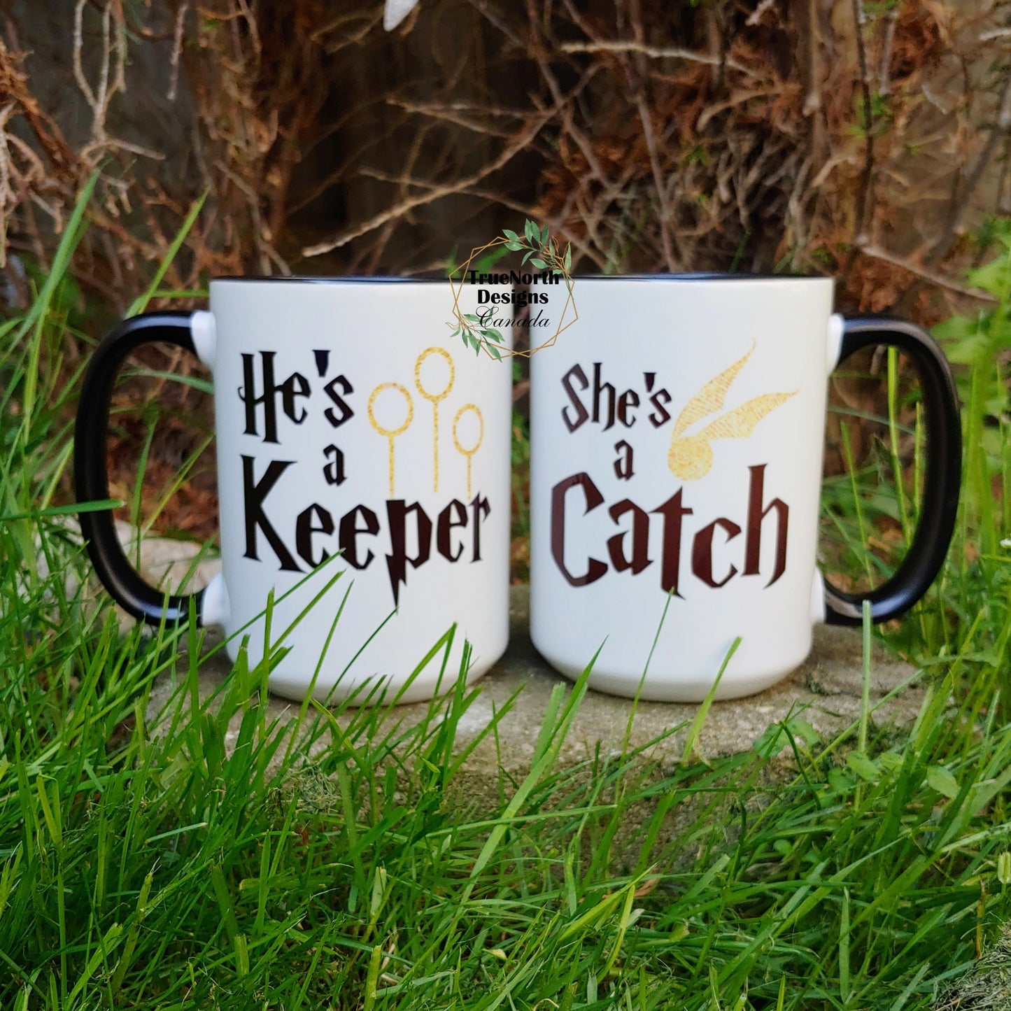 He's A Keeper, She's A Catch Couples Mugs