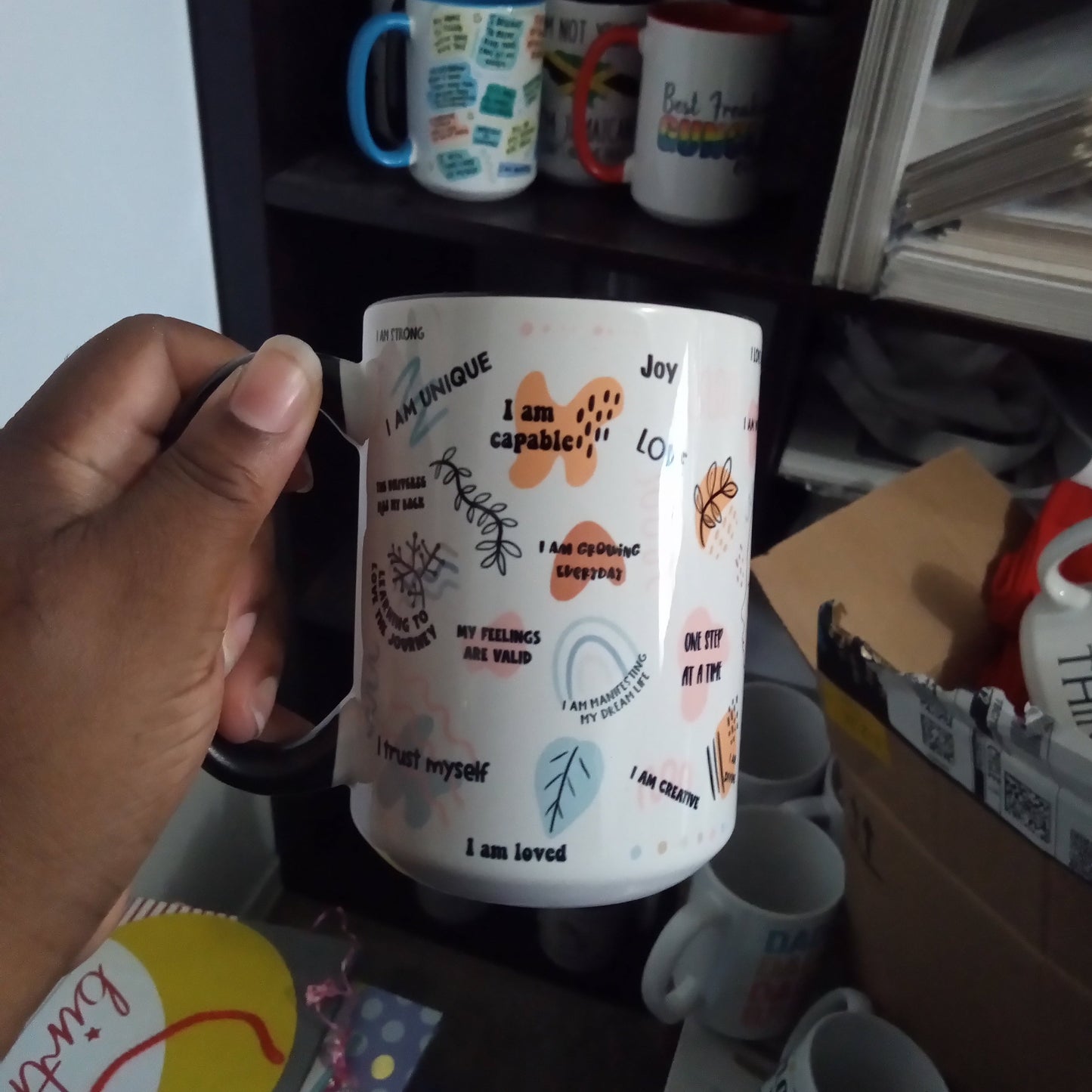 My Daily Affirmations Wraparound Mug (15oz black mug, display model)