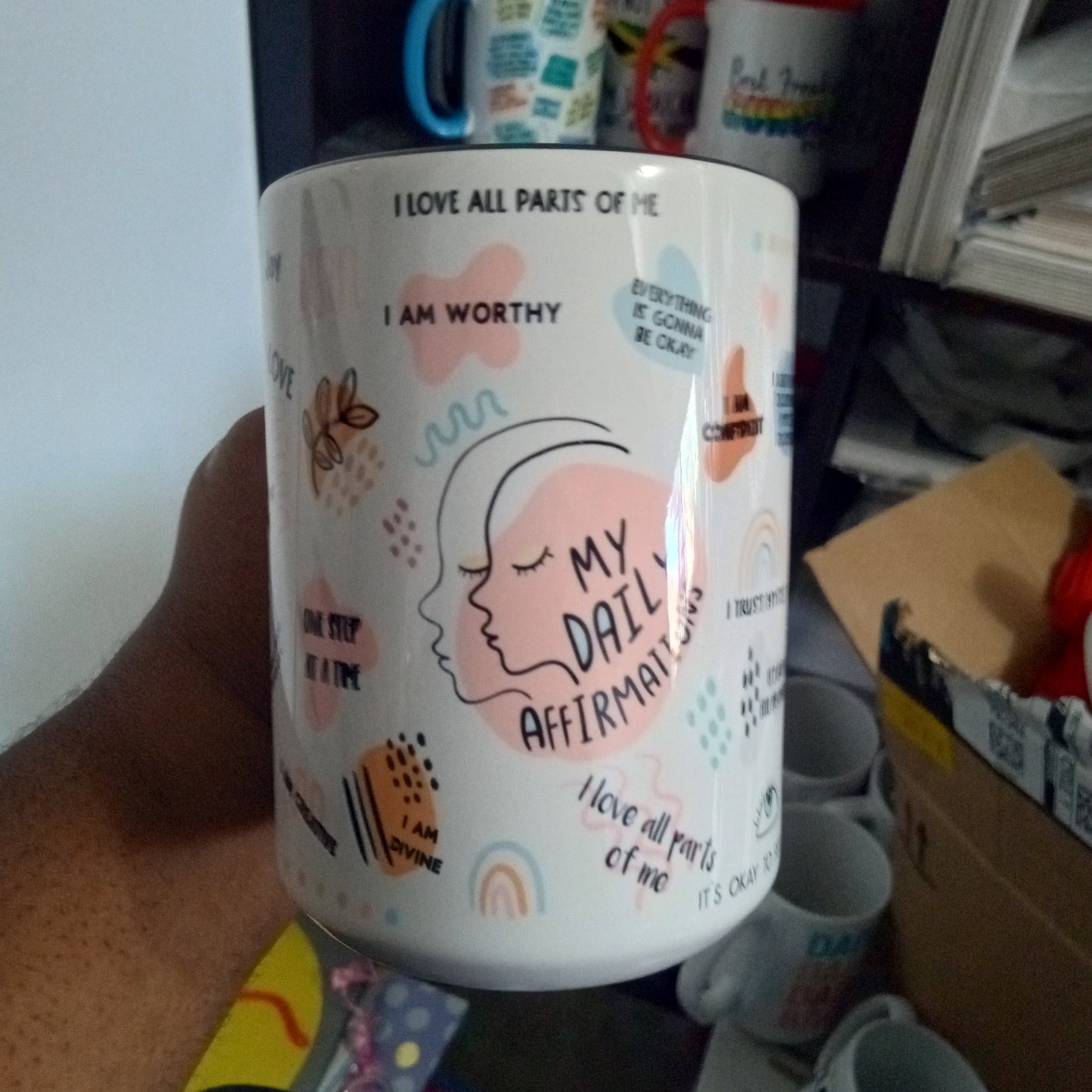 My Daily Affirmations Wraparound Mug (15oz black mug, display model)