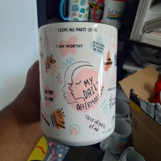 My Daily Affirmations Wraparound Mug (15oz black mug, display model)