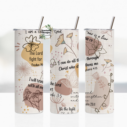 Boho Style Bible Quotes Tumbler