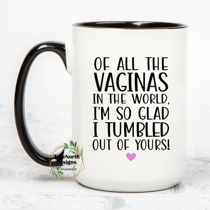 Of All The Vaginas In The World I'm So Glad I Tumbled Out Of Yours Mug