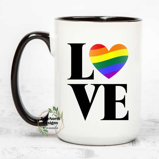 Pride Heart Love mug