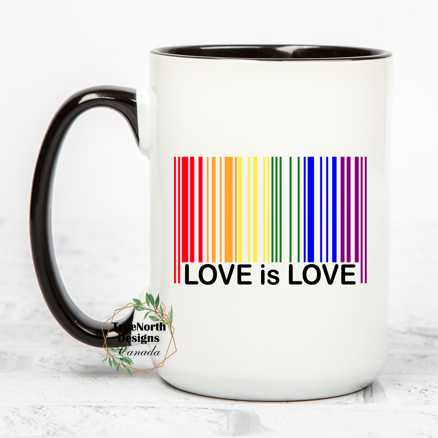 Love is Love Rainbow Barcode Mug