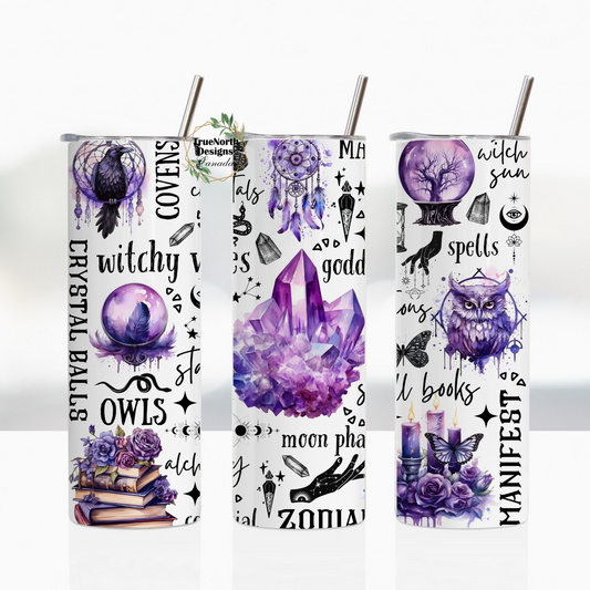 Witchy Vibes Crystal Design Tumbler