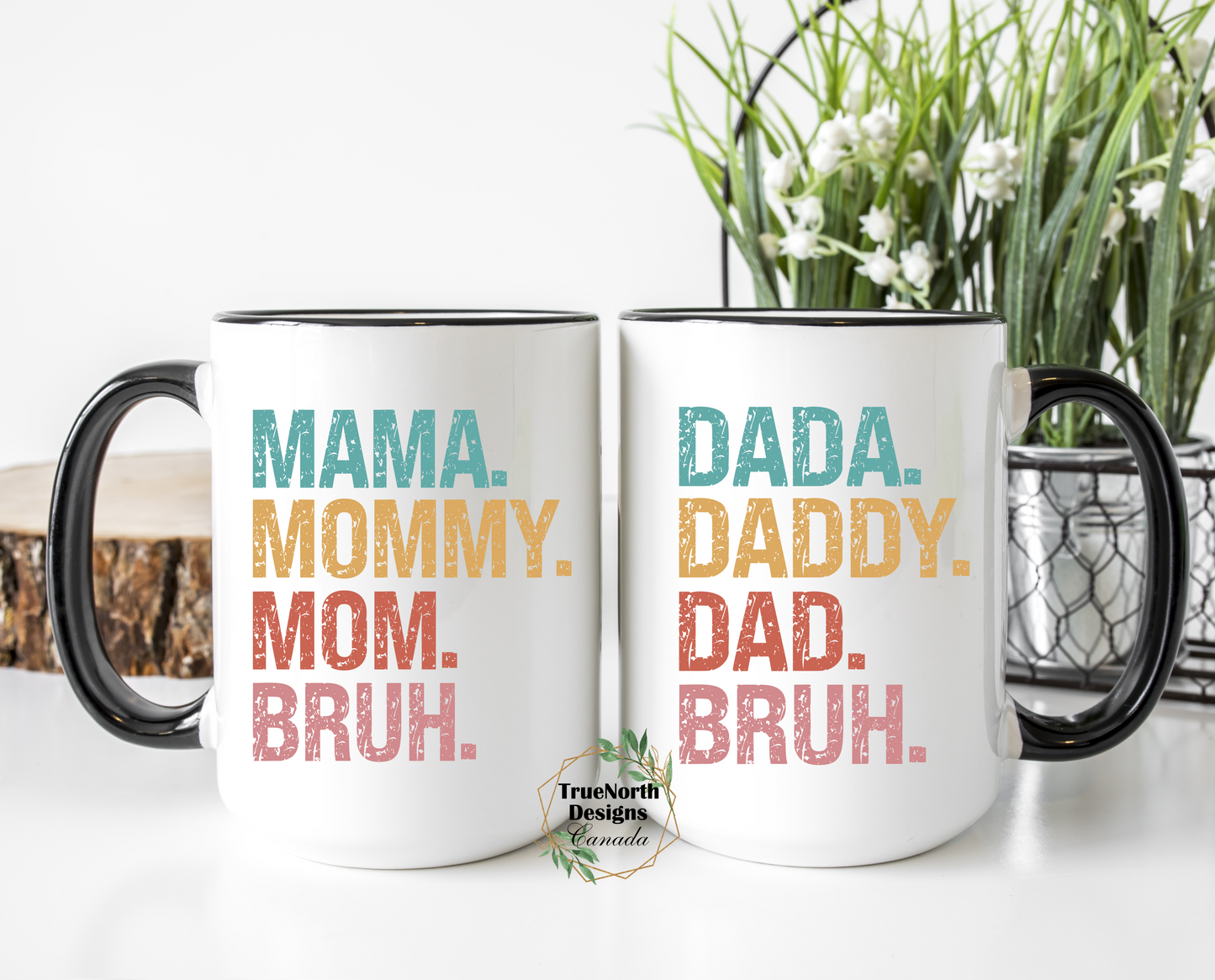 Mama. Daddy. Bruh. Couples Mugs