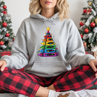 Teacher Crayons Christmas Tree
