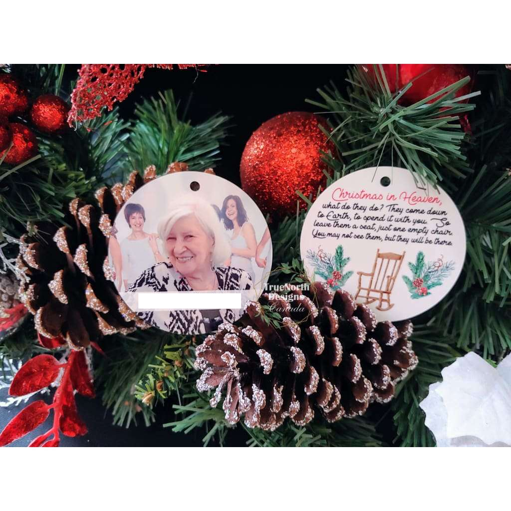 Christmas In Heaven Photo Memorial Ornament