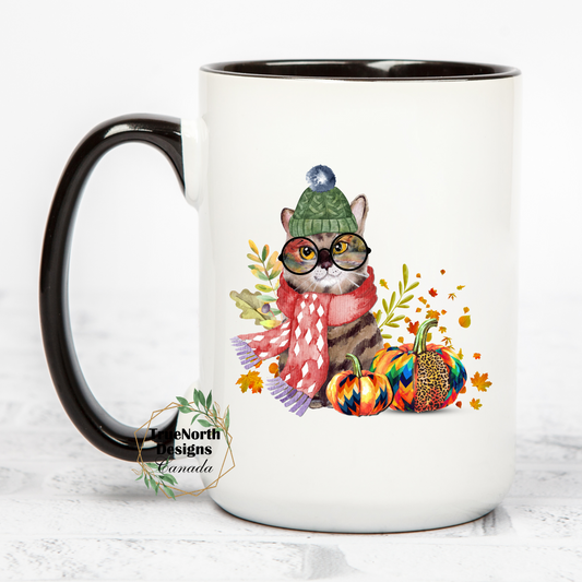 Cute Seasonal Autumn Cat mug