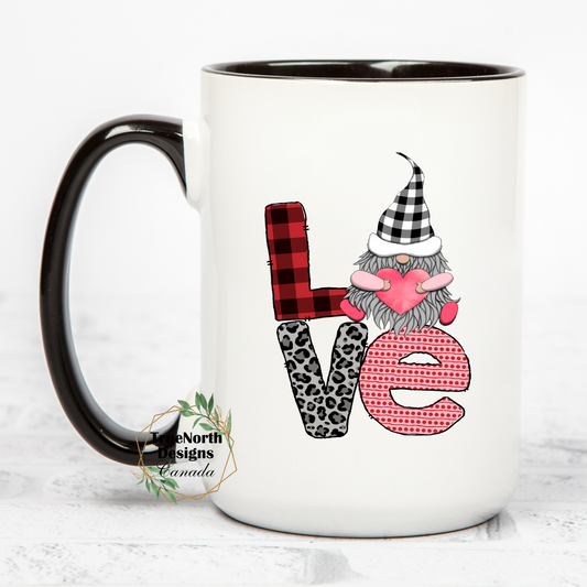 Valentine Gnome Leopard Love mug