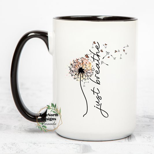 Just Breathe Dandelion Mug