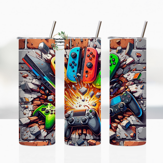 Exploding Gaming Controllers Tumbler