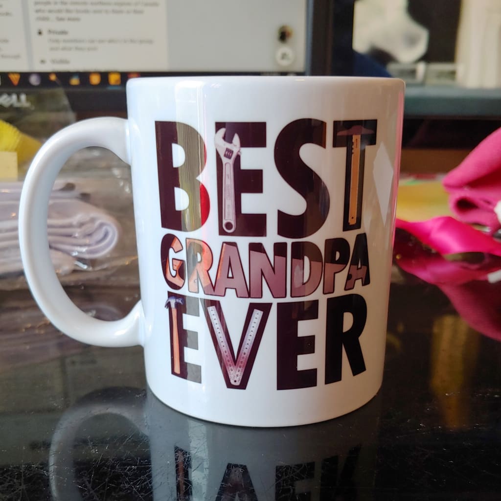 Best Grandpa Ever Hand Saw (11oz white mug w/design on one side) TNDCanada