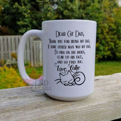 Dear Cat Dad Mug TNDCanada