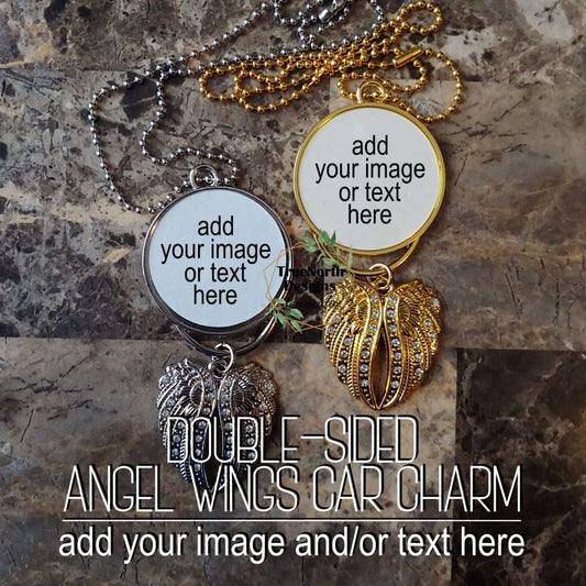...Double Sided Memorial Angel Wings Car Charms TNDCanada