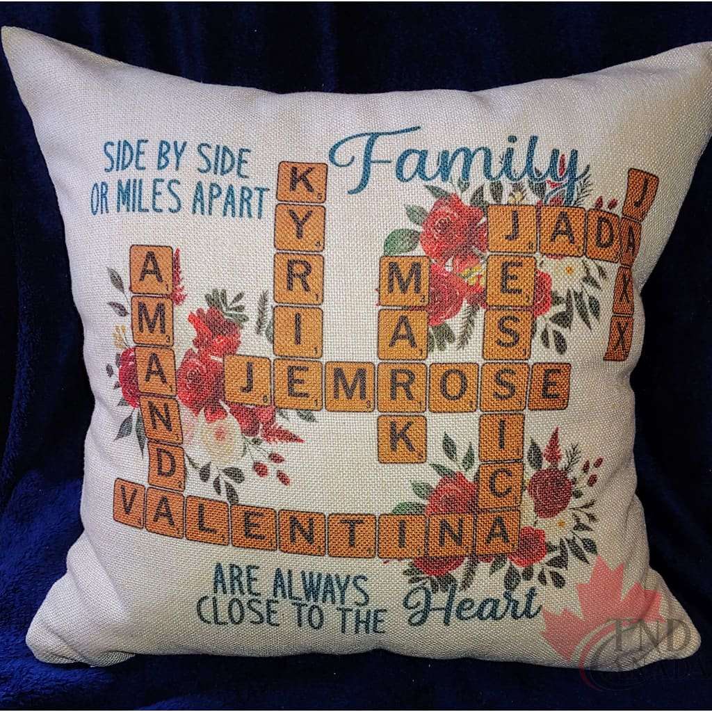 Family Scrabble Pillow TNDCanada