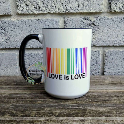 Love is Love Rainbow Barcode Mug TNDCanada